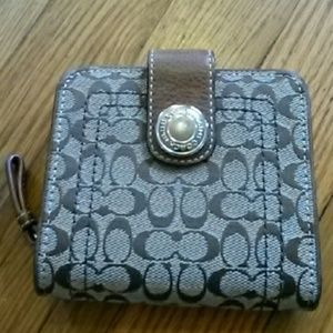 Authentic Coach Signature Bifold Wallet