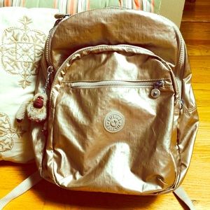 Kipling Seoul Metalic Gold Backpack