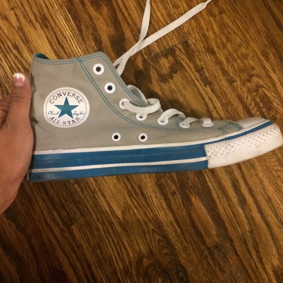 Gray high tops