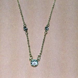 Blue crystal necklace NWT