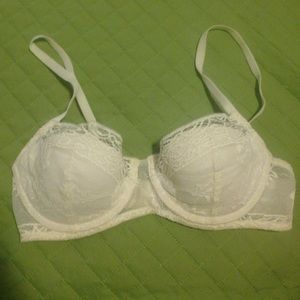 Ivory lace balconet style bra