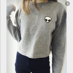 Brandy alien cropped sweatshirt