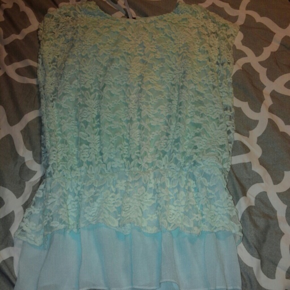 Mint colored Lacy shirt size large