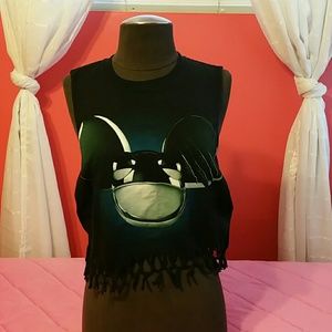 DIY Fishnet Deadmouse Muscle Shirt