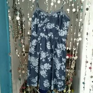 Summer Time Fine- Blue Flowered Dress