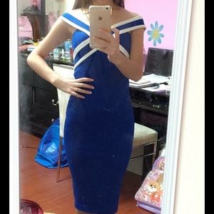 🎉🎉Sexy bodycon blue colba dress final sale