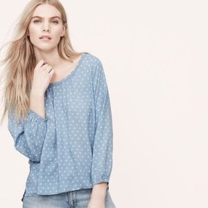 Beautiful Blue & White LOFT Top