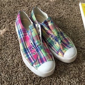 Ralph Lauren slip on laceless converse