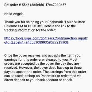 Shipping confirmation