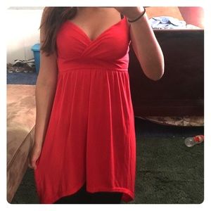 Pretty short-long red dress. Worn once!
