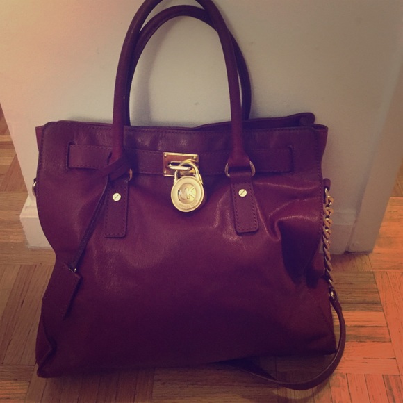 Michael Kors large Hamilton Tote in oxblood