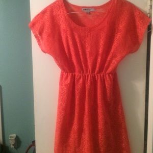 Coral coloured dress