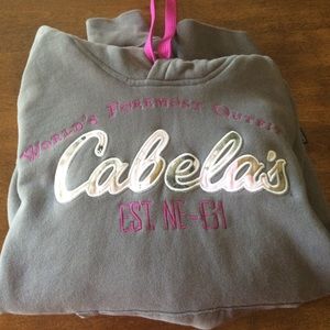 CABELA'S Gray and Camo Hoodie/Sweatshirt!