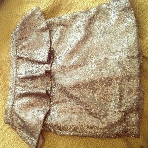 Sequin gold skirt