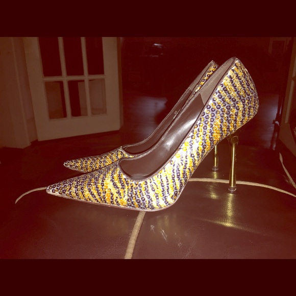 Aldo tiger print heels