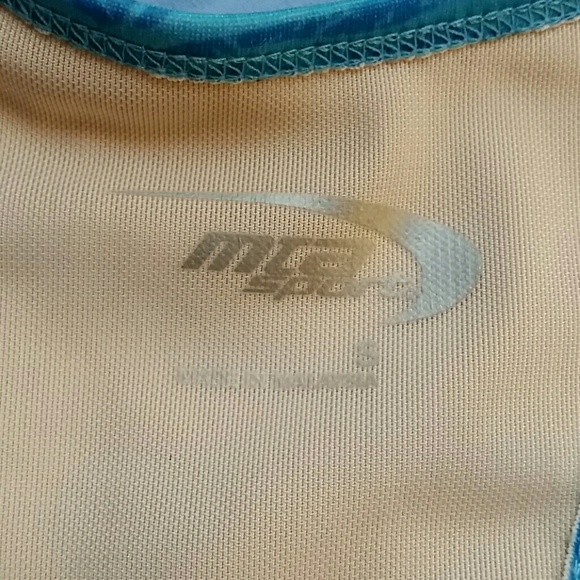 Workout tank top, Blue waves, Size small - Picture 2 of 3