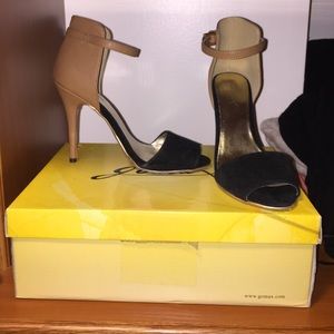 Zara look alike sandals in black and nude