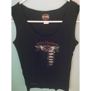 VINTAGE BLACK HARLEY TANK TOP
