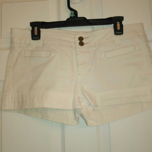 White highwaisted shorts