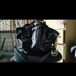 Michael Kors Astor - Black Leather Satchel/Tote