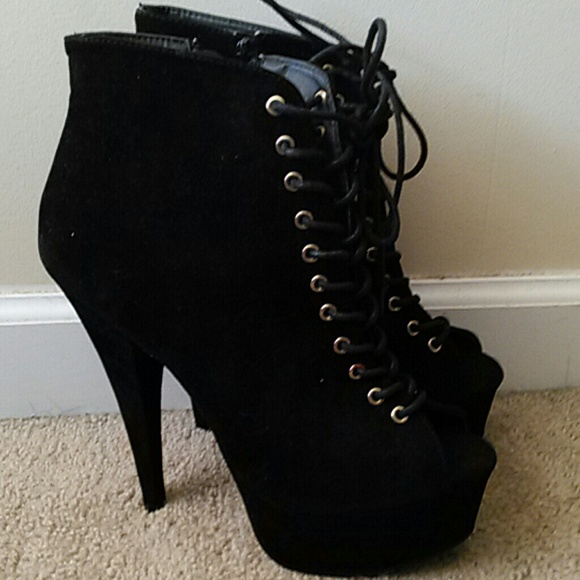 Lace up booties