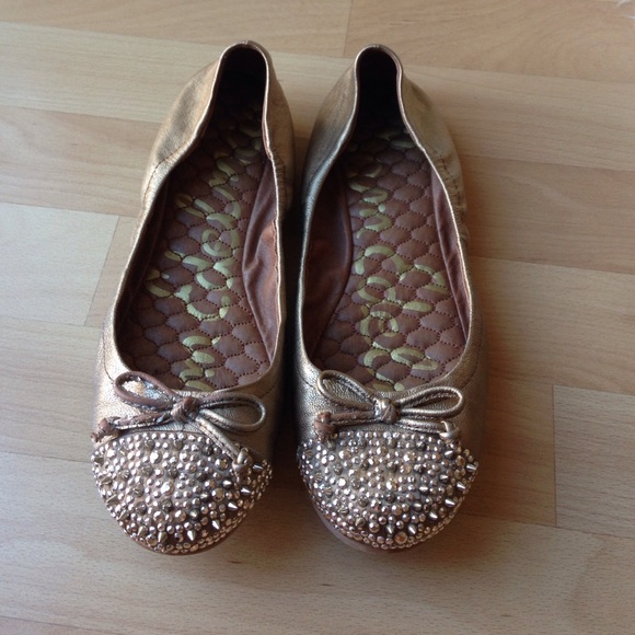 🎀Sam Edelman bronze studded flats🎀
