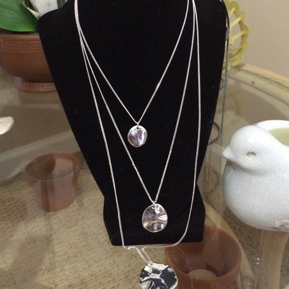 Three row Paillette Graduated Pendant