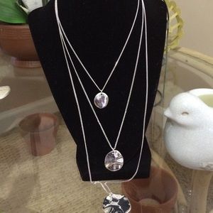 Three row Paillette Graduated Pendant