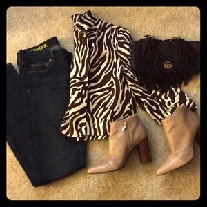 Brown Zebra Striped Jacket