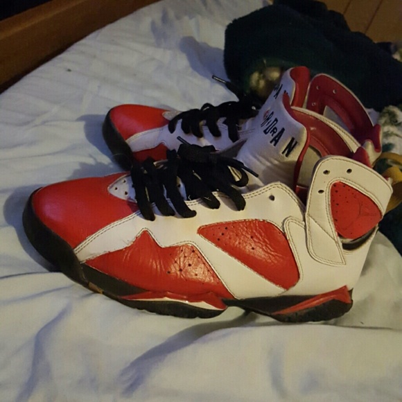 Custom jordan carmine 7 - Picture 2 of 3