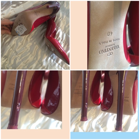 Valentino scalloped rough patent leather pumps - Picture 2 of 3