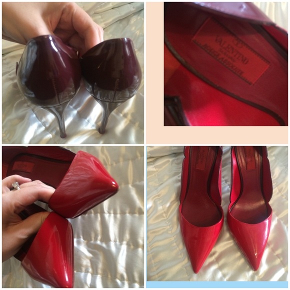 Valentino scalloped rough patent leather pumps - Picture 3 of 3