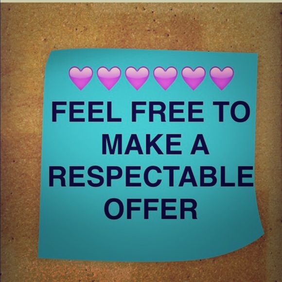 Feel free to make offers