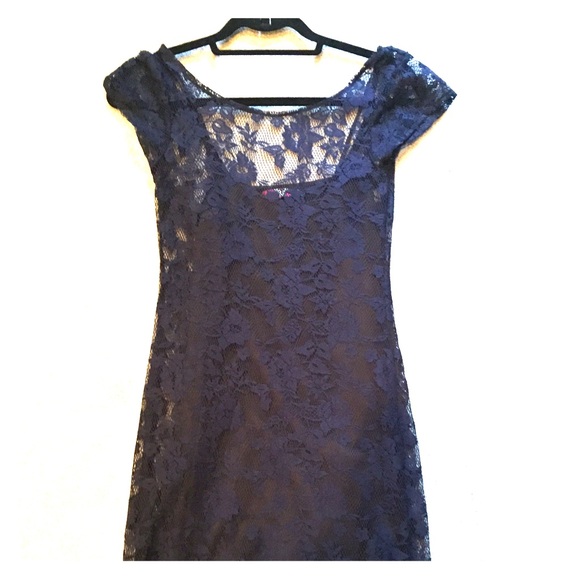 Zara Navy Lace Dress