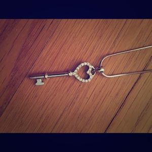 Sterling silver key necklace