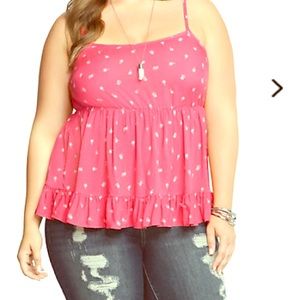 Palm tree print babydoll tank 🌴💕