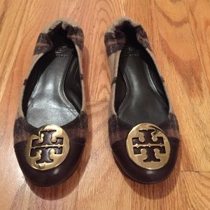 Tory Burch Serena Plaid Flats