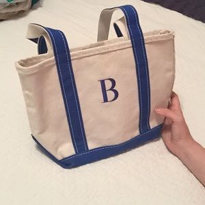 Canvas "B" tote bag