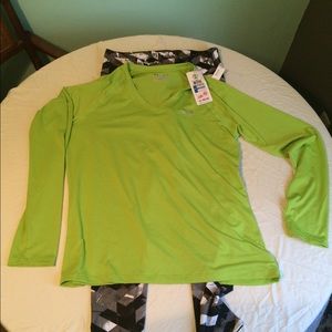 Bright green loose fitting workout tee