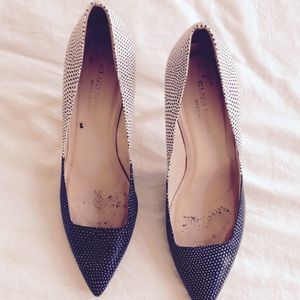 Club Monaco Two-tone spotted pumps