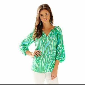 NWT Lilly Pulitzer Sarabeth Silk Top
