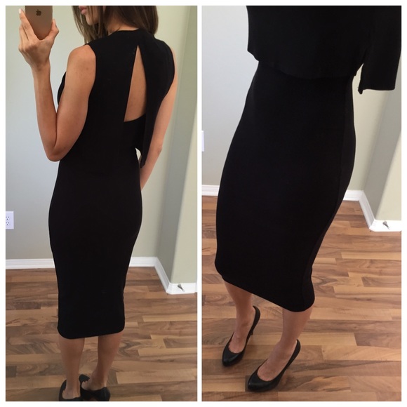 Sold • Black Layered Open Back Dress - Picture 2 of 4