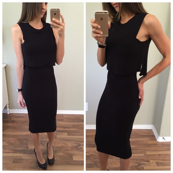 Sold • Black Layered Open Back Dress - Picture 3 of 4
