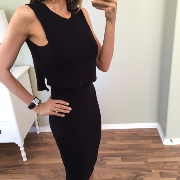 Sold • Black Layered Open Back Dress - Picture 4 of 4