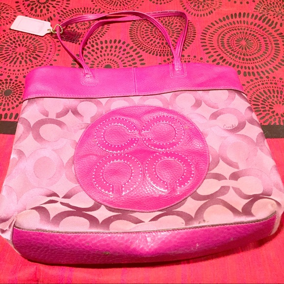 Gorgeous large purple Coach tote bag!!!