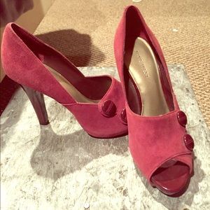 Gorgeous suede mauve Nine West heels
