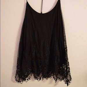 Black lace tank top