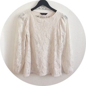 Beige lace blouse