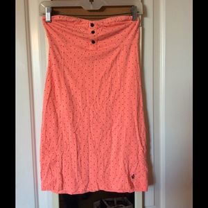 Volcom / Pacsun XS coral polka dot dress!