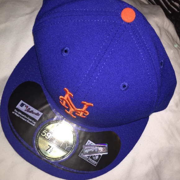 Mets black brim 7 1/2
